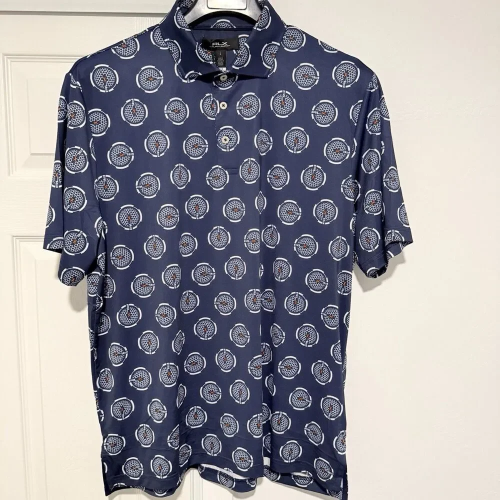 RLX Ralph Lauren Mens Tailored Fit Performance Polo Shirt Large Short Sleeve NWT